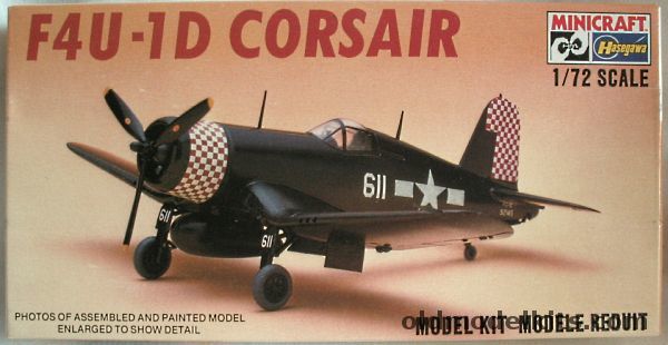 Hasegawa 1/72 Vought F4U-1D Corsair, 1178 plastic model kit